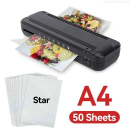 Paper 50 Sheets Shiny Stars Cold Laminating Film A4 Broken Glass Waterproof Selfadhesive Paper Film DIY Card Photo Laminating Film