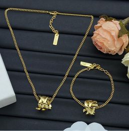 Pendant Necklaces Luxury jewelry, European and American fashion, gold set, letter necklace, bracelet