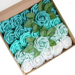 Decorative Flowers 8cm Foam Rose Flowers: Bridal Bouquet Wedding Party Decoration DIY Scrapbooking Artificial Garden