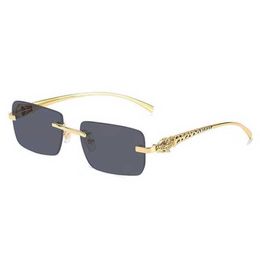2024 fashion OFF Luxury Designer New Men's and Women's Sunglasses Off stereo head metal square frameless Fashion Glasses