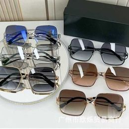 2024 New High Quality luxury designer sunglasses Spring/Summer New Double B Metal Box for Women A0129 Popular on the Net Lightweight Face Show Small Sunglasses