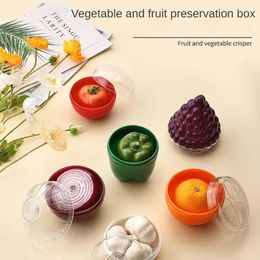 Storage Bottles Kitchen Refrigerator Vegetable Fruits Organiser Crisper Creative Preservation Box Onion Avocado Containers Gadgets