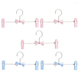 Hangers 5 Pcs Children Hanger Pants Baby Adjustable Clip Household Skirt Coat Clothes With Clips Jeans Kids Stretchable