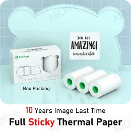 Paper Peripage Mini Printer Paper Adhesive Thermal Paper Rolls White Paper for Peripage A6 Paperang All Bluetooth Mini Printer