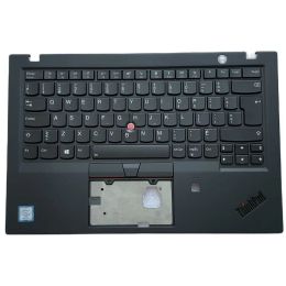 Cards New Original Laptop for Lenovo ThinkPad X1 Carbon 6th Gen C Cover Palmrest UK Backlit Keyboard Fingerprint hole 01YR529 01YR565