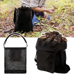 Storage Bags Mushroom Gathering Bag Foldable Adjustable Strap External Pouch For Outdoor