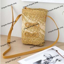 Women's luxury handbag beach bag French Straw Woven Bag 2024 New Lowwe Family Crossbody Phone Seaside Holiday Style Paper Grass Small bag