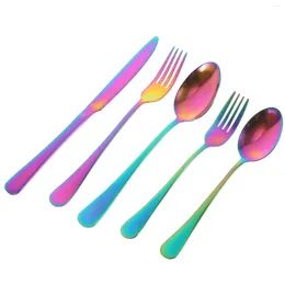 Plates Tableware Household Flatware Wedding Cutlery El Stainless Steel Kitchen Utensil Spoons