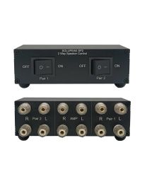 Amplifier 2 Way Stereo Audio Speaker Switcher 2 Zone Speaker Selector Distribution for MultiChannel High Powered Amp A B Switches SP2