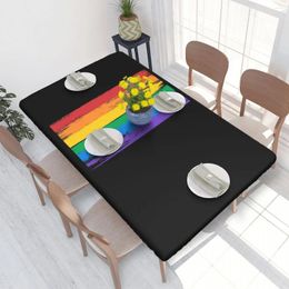 Table Cloth Flag LGBT Rectangular Tablecloth Waterproof 4FT Gay Pride Lesbian Cover