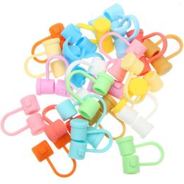 Disposable Cups Straws Straw Stopper Drinking Cover Covers Silicone Tip Reusable Caps Protective