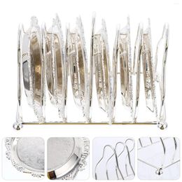 Dinnerware Sets Snack Platter Dish Mini Fruit Plate Set Stainless Steel Serving Utensils Silver