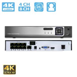 Recorder BESDER UHD 4K CCTV POE NVR 8CH 4CH 5MP H.265AI Onvif Video Surveillance Network Recorder Motion Detect P2P Face Detection DVR