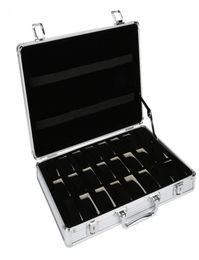 Watch Boxes Cases 24 Grid Aluminum Suitcase Case Display Storage Box Bracket Clock3730952