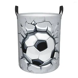 Laundry Bags Dirty Basket Soccer Ball Breaking Wall Folding Clothing Storage Bucket Toy Home Waterproof Organiser