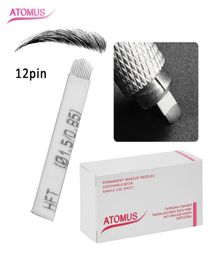 100pcs U Shape 12 Pins Tattoo Needles Microblading Needles Curved For Permanent Makeup Eyebrow Pen Machine white8356649