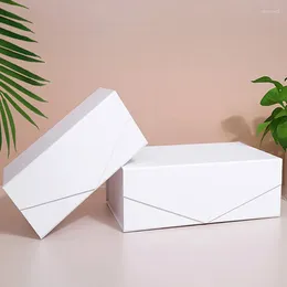 Gift Wrap 1/2/3pcs Foldable Magnet Clamshell Box For Wedding Birthday Baptism Party Thicken Product Packaging Custom LOGO