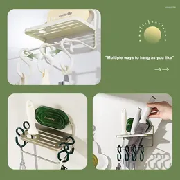 Kitchen Storage Wall Utensil Organizer Racks Chopper Shelf With S Hooks Drainage Rack Rust-Proof Supplies For Cutters Scissors