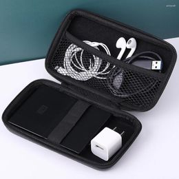 Cosmetic Bags Minimalist Mini Earphone Rectangular Protective Case USB Data Cable Storage Portable Bag Zipper