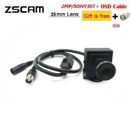 Cameras Mini Overtaking Car WDR Camera 1080P AHD IMX307 Chip Star Light 0.0001Lux CCTV 25mm/35mm Long Focal Length Lens Security OSD Cam