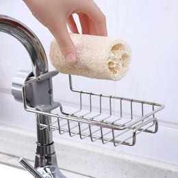 Kitchen Storage Adjustable Faucet Sink Holder Shelf Soap Sponge Drain Basket Rack Organiser Bathroom Drainer Hanging