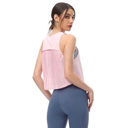 Aoyema High-neck Yoga Fitness Tank Tops Vest Women Loose Fit Quick Dry Workout Athletic Crop Top Sleeveless Shirts