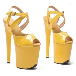 Dance Shoes 20CM/8inches PU Upper Sexy Exotic High Heel Platform Party Sandals Pole Model Shows 125