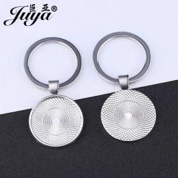 Other 100pcs Wholesales Keychain Bases Inner Size 25mm Round Keyring for Diy Handmade Supplies Jewelry Making Accessories Findings