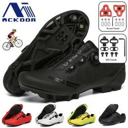 Boots Unisex Cycling Sneaker Mtb Shoes with Men Cleat Road Dirt Bike Flat Racing Women Bicycle Mountain Spd Mtb Shoes Zapatillas Mtb