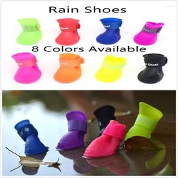 Dog Apparel Rubber Shoes Socks Puppy Pet Boots Protection Anti-Skid Dirt Rainy Waterproof Silicone Portable Summer Casual Candy Color