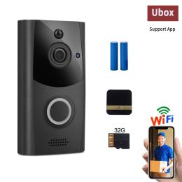 Doorbell Smart WiFi Video Doorbell Camera Visual Intercom With Chime Ring Night Vision IP Door Bell Wireless Home Monitor