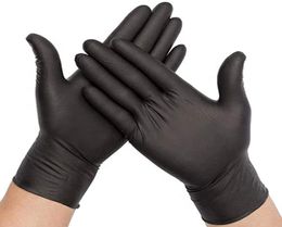 disposable gloves black nitrile glove industrial ppe powder latex garden household kitchen 100pcs9339249