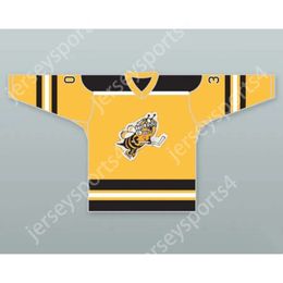 Gdsir Custom TOLEDO HORNETS YELLOW 30 HOCKEY JERSEY NEW Top Ed S-M-L-XL-XXL-3XL-4XL-5XL-6XL