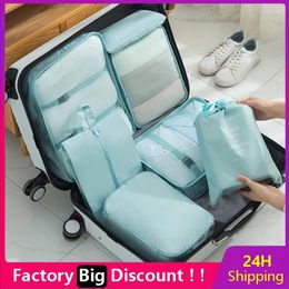 Storage Bags Portable Travel Organiser Suitcase Packing Set Wardrobe Bag Shoe Pouch