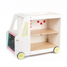 Kitchen Storage Children's Wooden Toy Hand Push Drag Multi-functional Early Childhood Education Learning