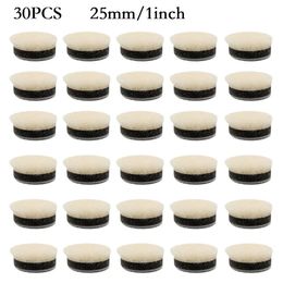 30pcs 1inch 25mm Wool Polishing Pads Glass Buffing Cleaning Tool For Car Polisher For Polishing Machine Cleaning Tools White Set 240321