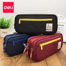 Bags Deli pencil case 2017 Children School Stationery Fashion Pencil bag for Office Supplies For Kids Student kawaii Pencil bag 1pc