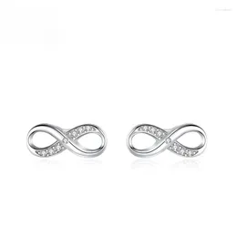 Stud Earrings 925 Silver Diamond For Women Korean Edition Unlimited Love Temperament Wedding Jewelry Wholesale