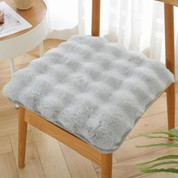 Pillow Fur Soft Square Chair Pad With Ties Indoor Dining Chairs Carpet For Home Office Restaurant Sofa