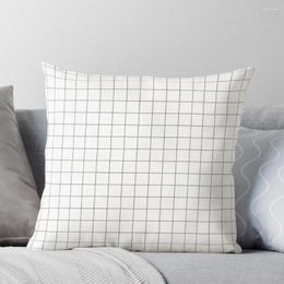 Pillow Grid White Gray Throw Christmas For Home Pillows Decor