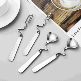 Coffee Scoops 4 Pcs Hanging Spoon Stir Spoons Stainless Steel Espresso Honey Tea Cup 304