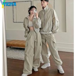 Women's Two Piece Pants YICIYA Pant Sets Set Men And Tracksuit Unisex Suits Outdoor Jacket Cargo Trousers Fashion Outfits