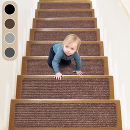 Carpets Protector Rug Non-Slip Stair Treads For Wooden Steps With Adhesive Anti Slip Indoor Mat Safety Carpet Elders Kids And Dogs