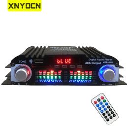 Amplifier Xnyocn 1600W Power HiFi Sound Amplifier Digital 4 Channel Audio Amplifier Bluetooth Compatible Player Support Remote Control