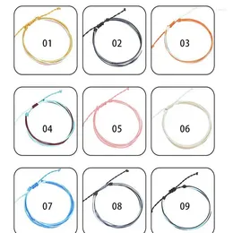 Anklets 9Pcs/Set Fashion Bohemian Anklet Waterproof Wax-thread Braided Footrope Jewelry For Unisex Party Birthday Gift Accessories