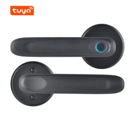 Lock Tuya Biometric Fingerprint Smart Door Lock Bluetooth APP Remote Control Unlocking Keyless Lock Electronic Digital Password Lock