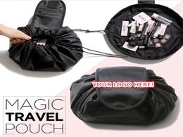 Portable Cosmetic Bag Drawstring Storage Travel Pouch Large Capacity Artefact collapsible makeup Organiser accept logo printing8424222