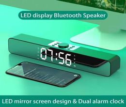 Mirror Screen TV Sound Bar Dual Alarm Clock AUX USB Wired Wireless Bluetooth Speaker Home Theatre Surround SoundBar for PC TV13119534