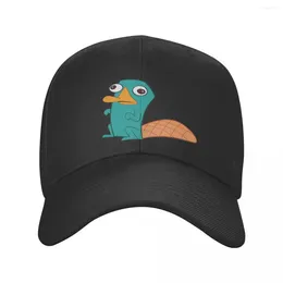 Berets Adult Cute Perry The Platypus Hats Hip-Hop Baseball Cap Polyester Trucker Worker Adjustable Dad Hat Spring