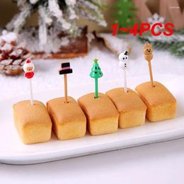 Forks 1-4PCS Fruit Sab Plastic Durable Selected Materials Creative And Interesting Use With Confidence Bento Sign Toothpick